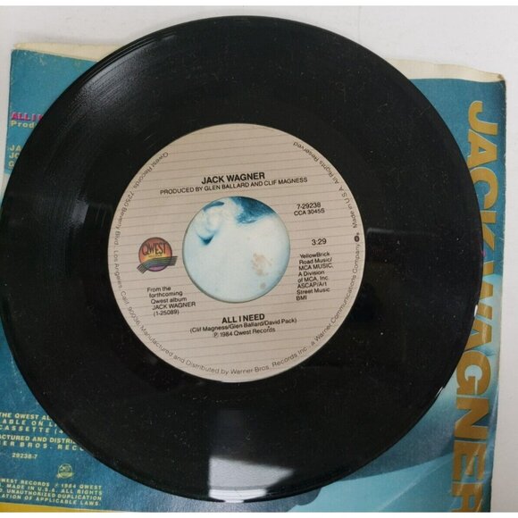 Record 45 RPM Vinyl Jack Wagner- All I Need/ Tell Him (That You Won't Go) - Picture 4 of 6